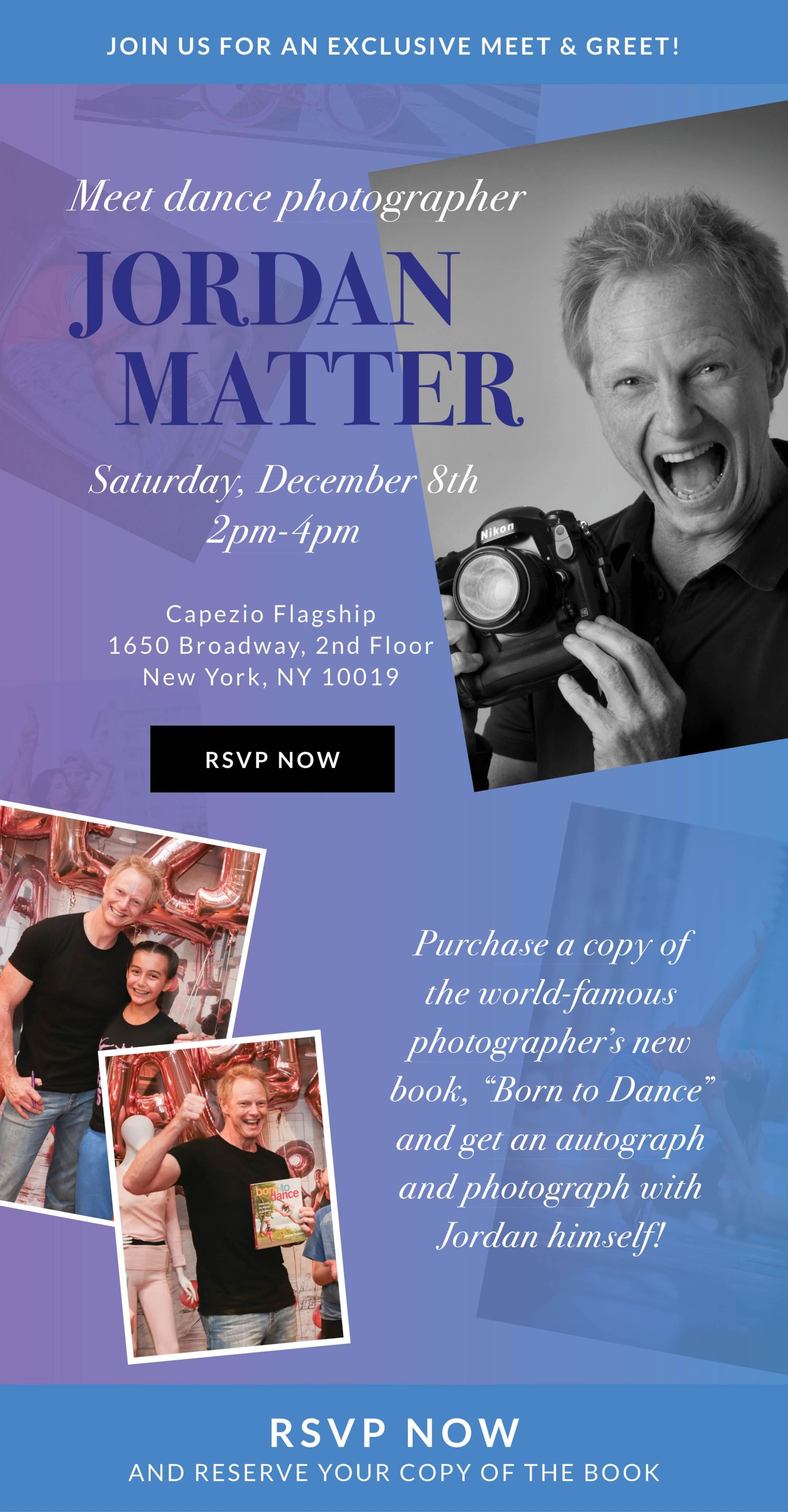 Exclusive Meet & Greet with Jordan Matter in NYC at Capezio