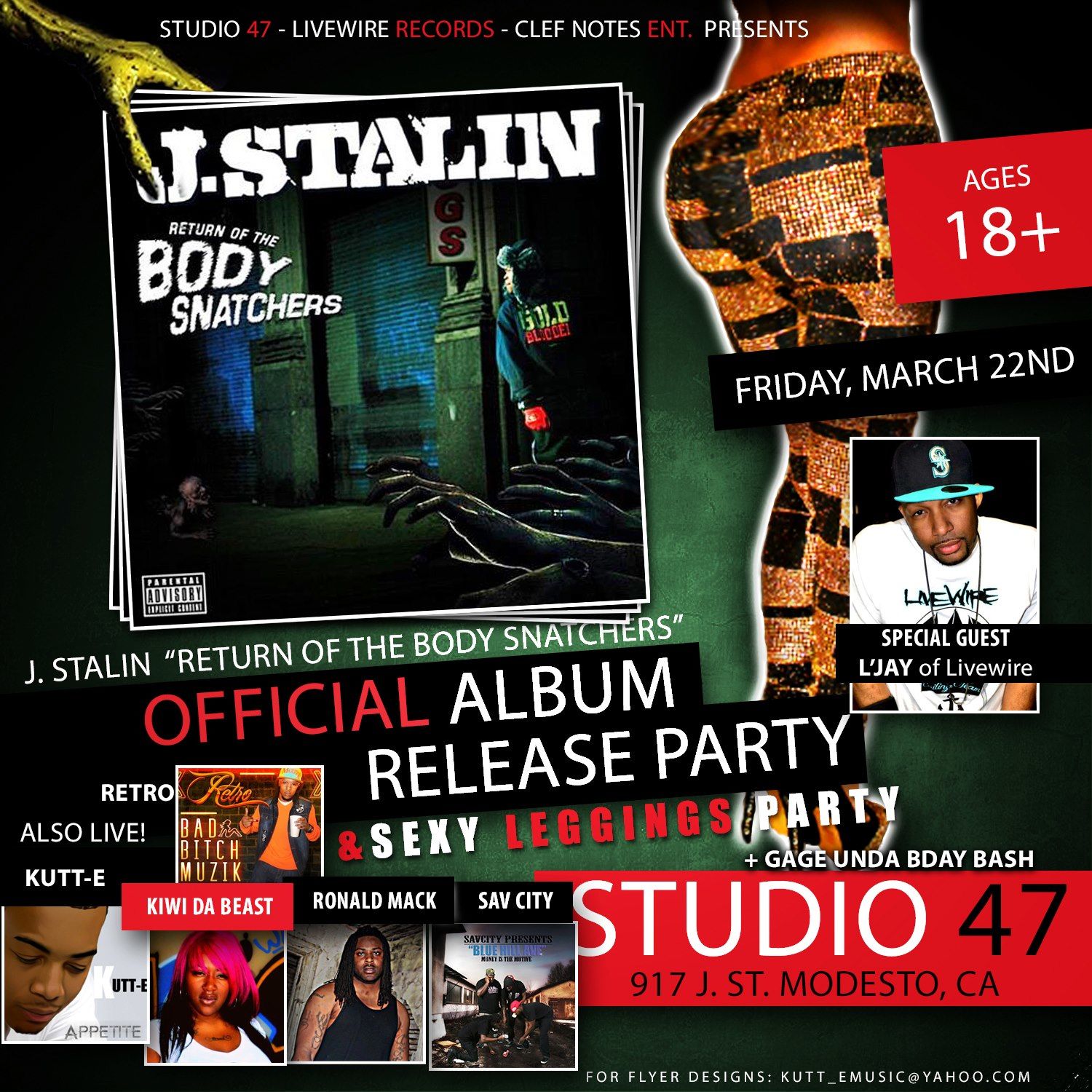J Stalin, Young Doe, DJ KTone, Livewire Records in Denver at