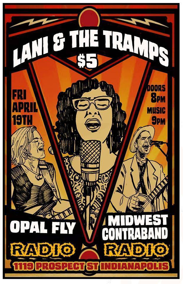 Opal Fly Lani & The Tramps, Opal Fly and KAPOW!, Midwest Contraband in