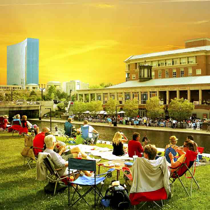 Naptown Goes to a Concert on The Canal & Fireworks in Indianapolis