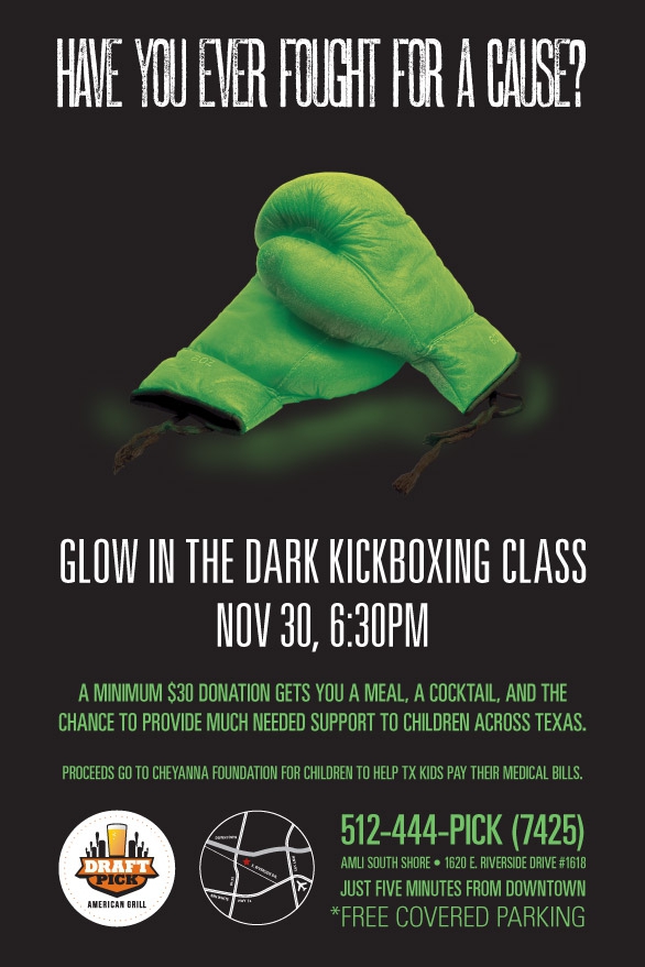 Glow In The Dark Kickboxing Lessons for Charity Sponsored by