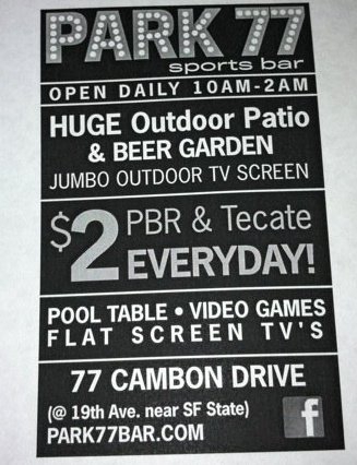 "Park Jam" Thursdays w/ DJ MYKE ONE in San Francisco at Park 77