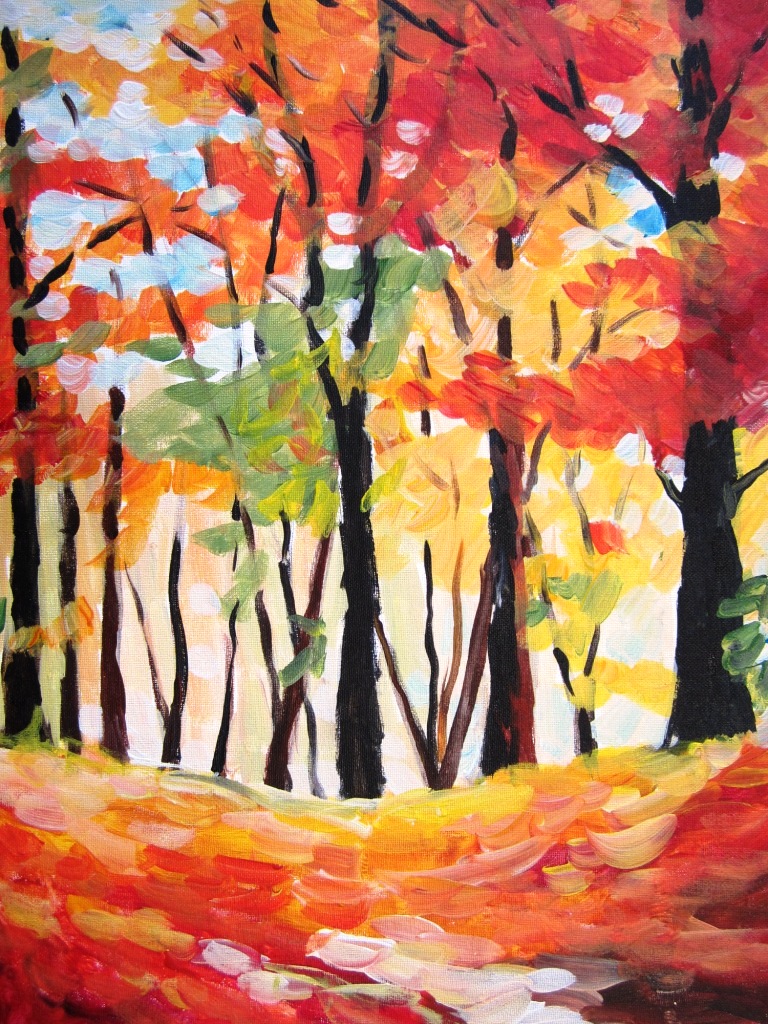 "Colors of Autumn" in Austin at Painting with a Twist Cedar Park