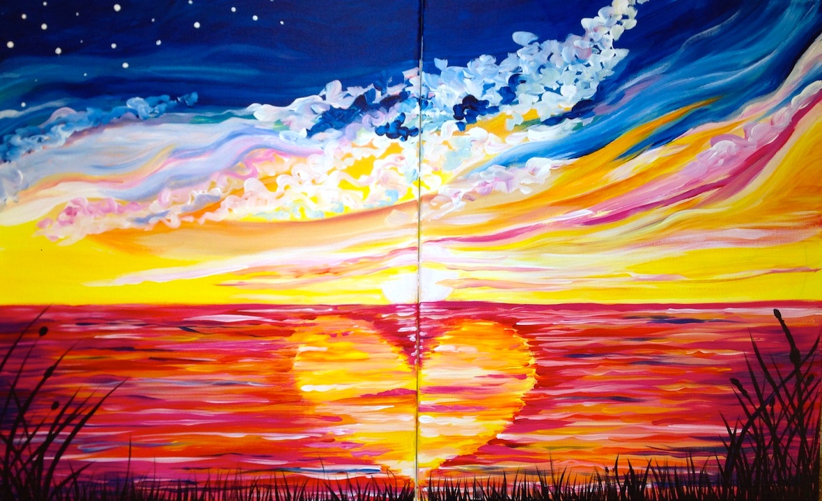 "Love Ripples" Set Couples Night! in Austin at Painting with a