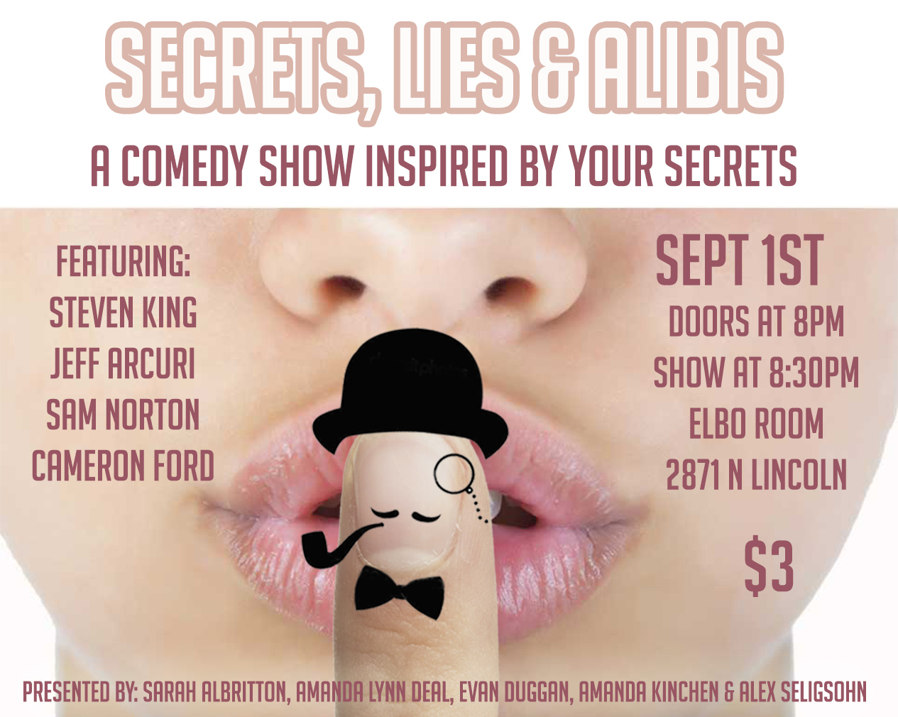 Secrets, Lies & Alibis Comedy Show in Chicago at Elbo Room
