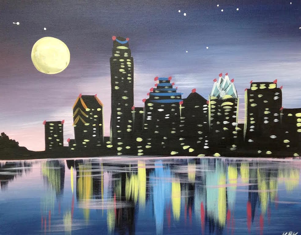 Austin Moonlight in Austin at Painting with a Twist Cedar Park
