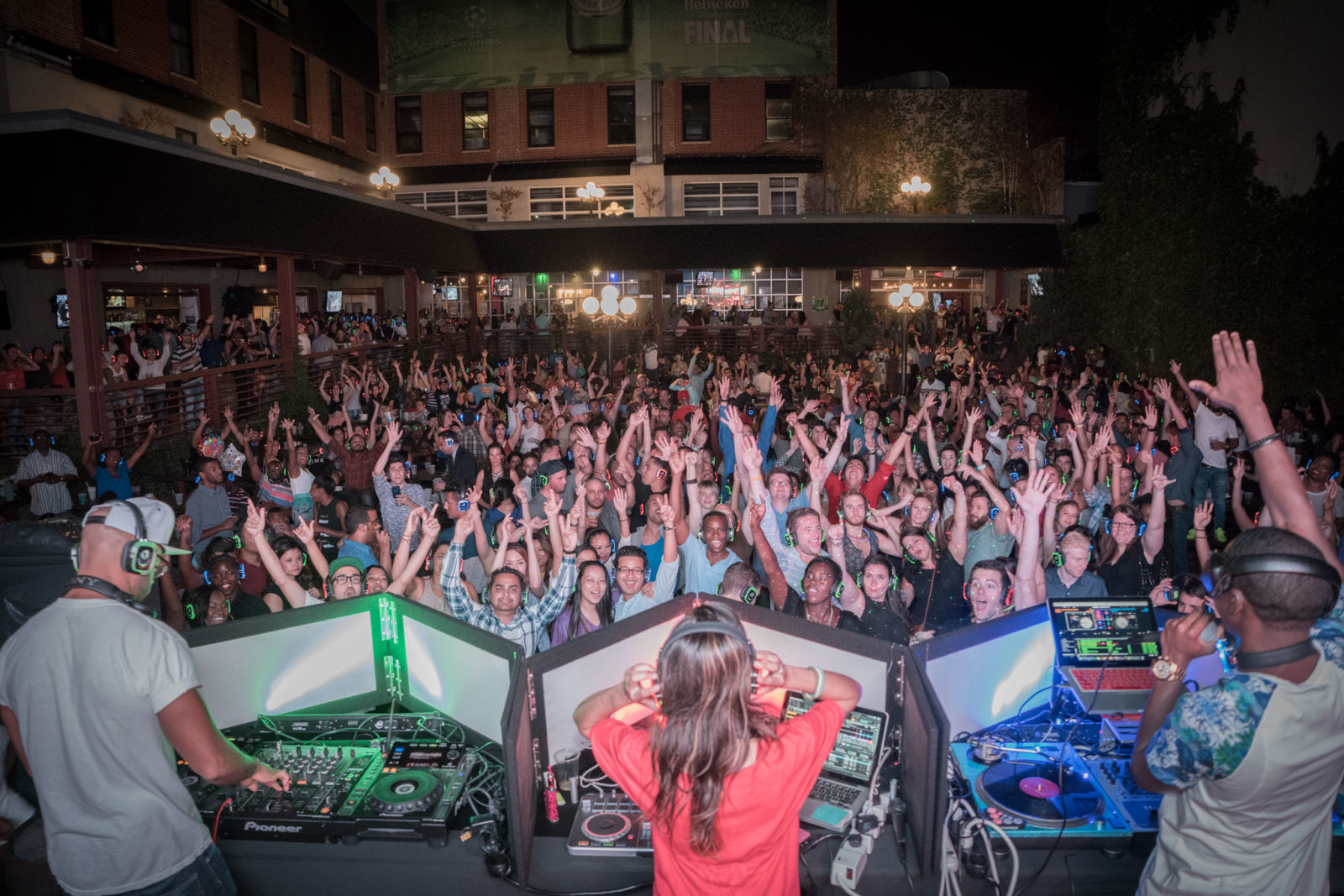Quiet Clubbing Block Party in Austin at Oilcan Harry's