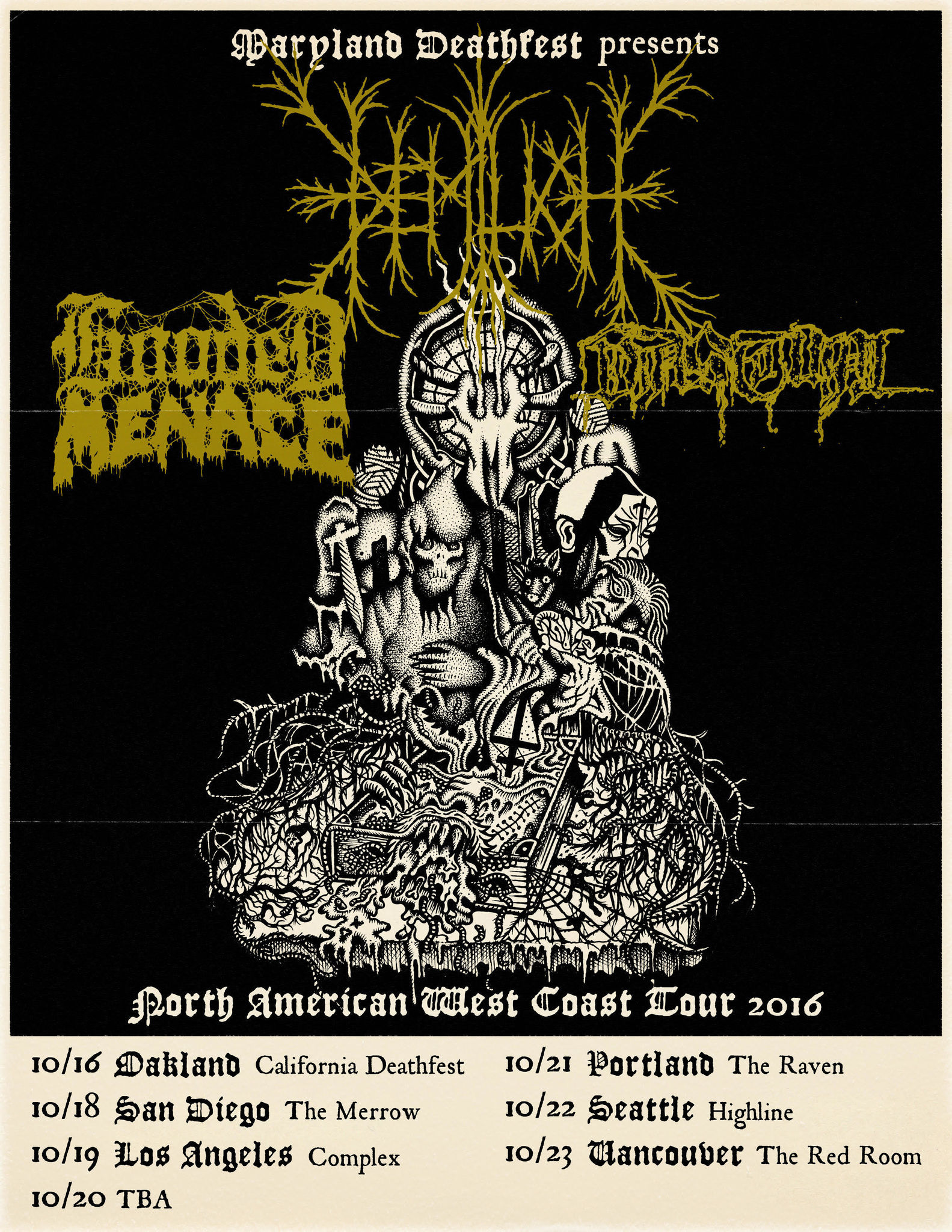 Pohjois Karjala Lyrics Demilich, Hooded Menace, Vastum, Triuvir Foul, Cerebral Rot in