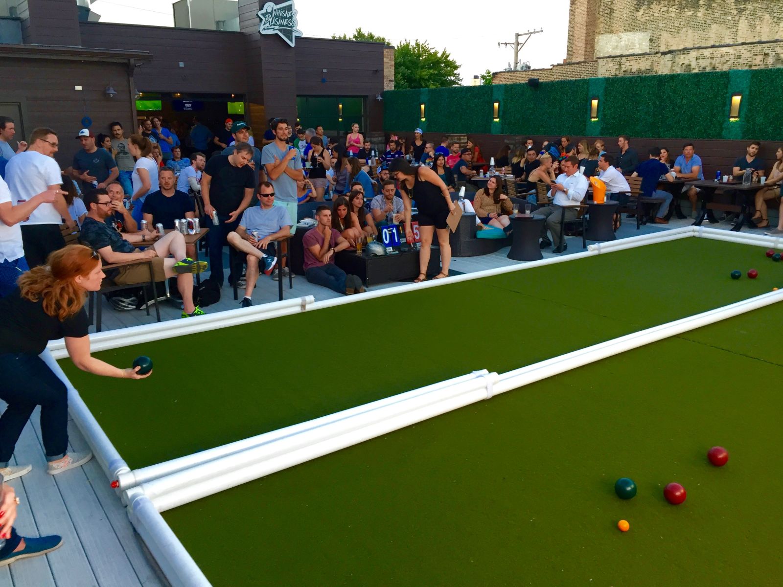 Bocce Ball League Night in Chicago at Mad River Bar & Grille
