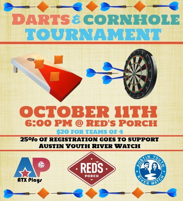 ATX Plays Darts & Cornhole Tournament in Austin at CLOSED Red's