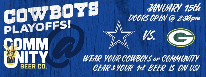 Cowboys Playoff Watch Party in Dallas at Community Beer Company