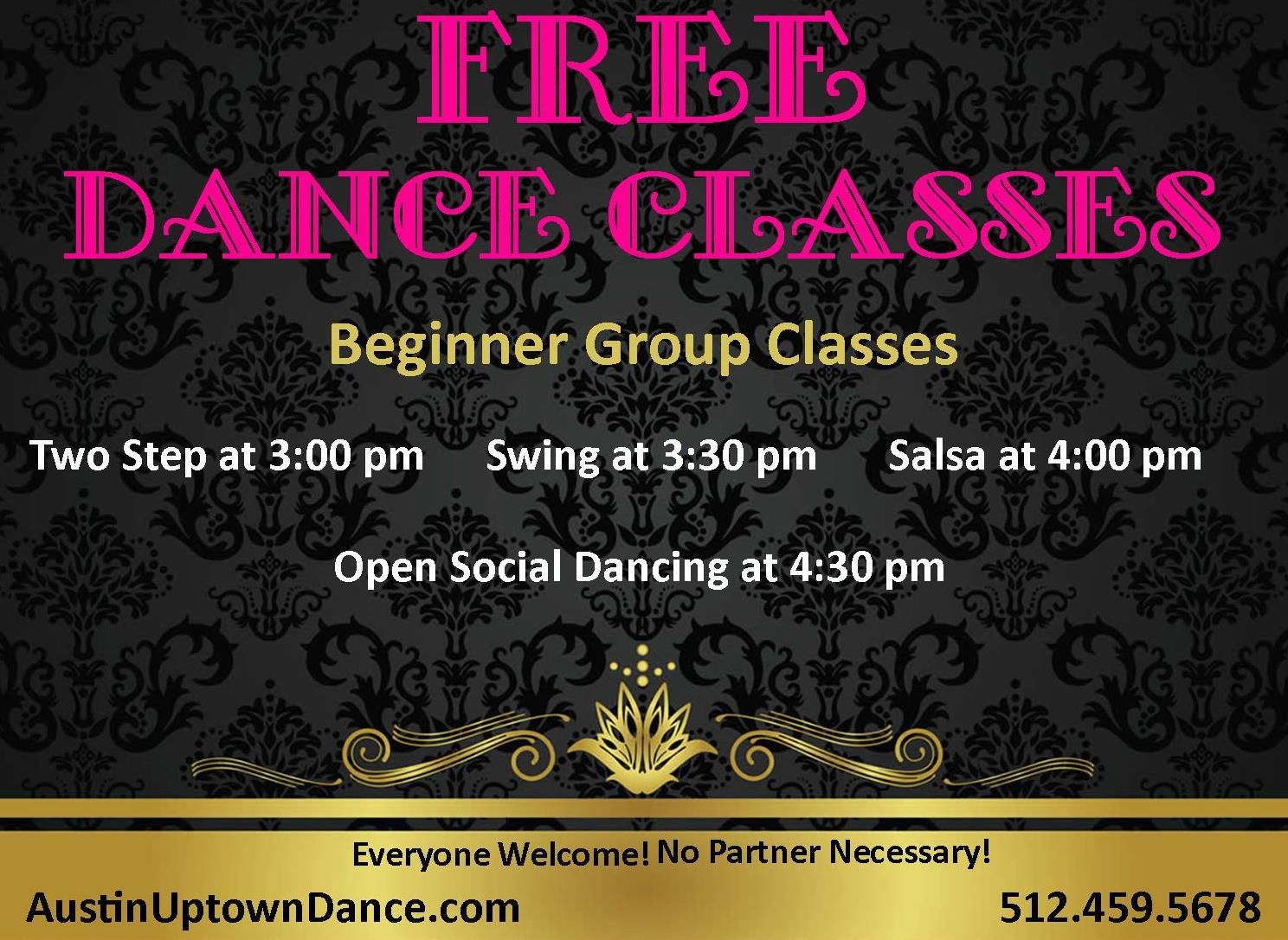 Free Dance Classes! in Austin at Austin Uptown Dance