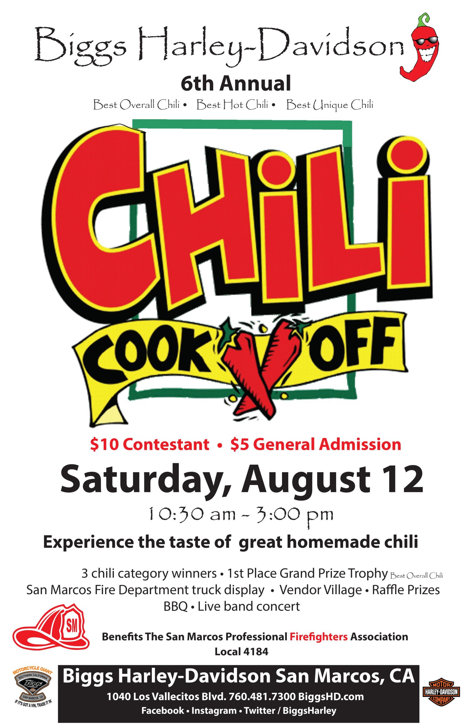 6th Annual Chili CookOff in San Diego at Biggs HarleyDavidson