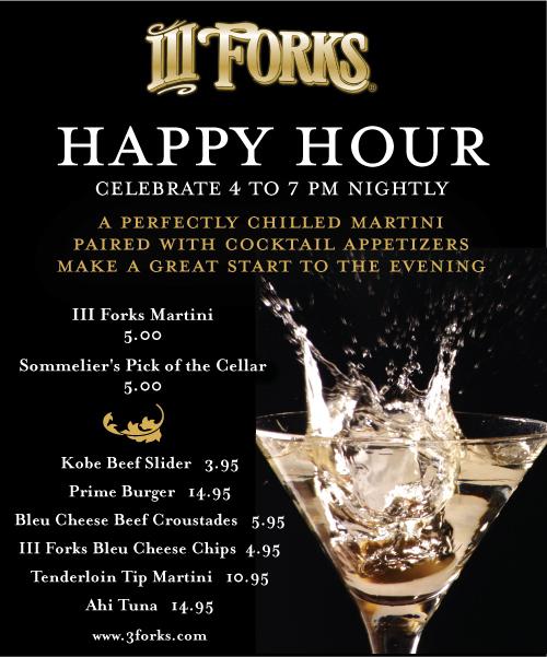 Happy Hour 47 5 III Forks Martinis, 5 Sommelier's Pick of the