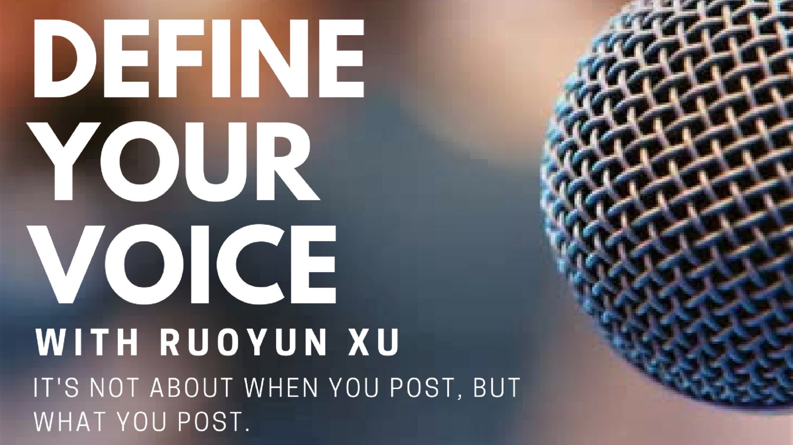 Define Your Voice It's Not About WHEN You Post But WHAT You Post in