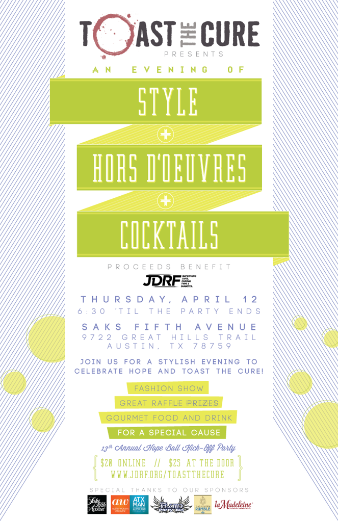 Toast the Cure in Austin at Saks Fifth Avenue Austin