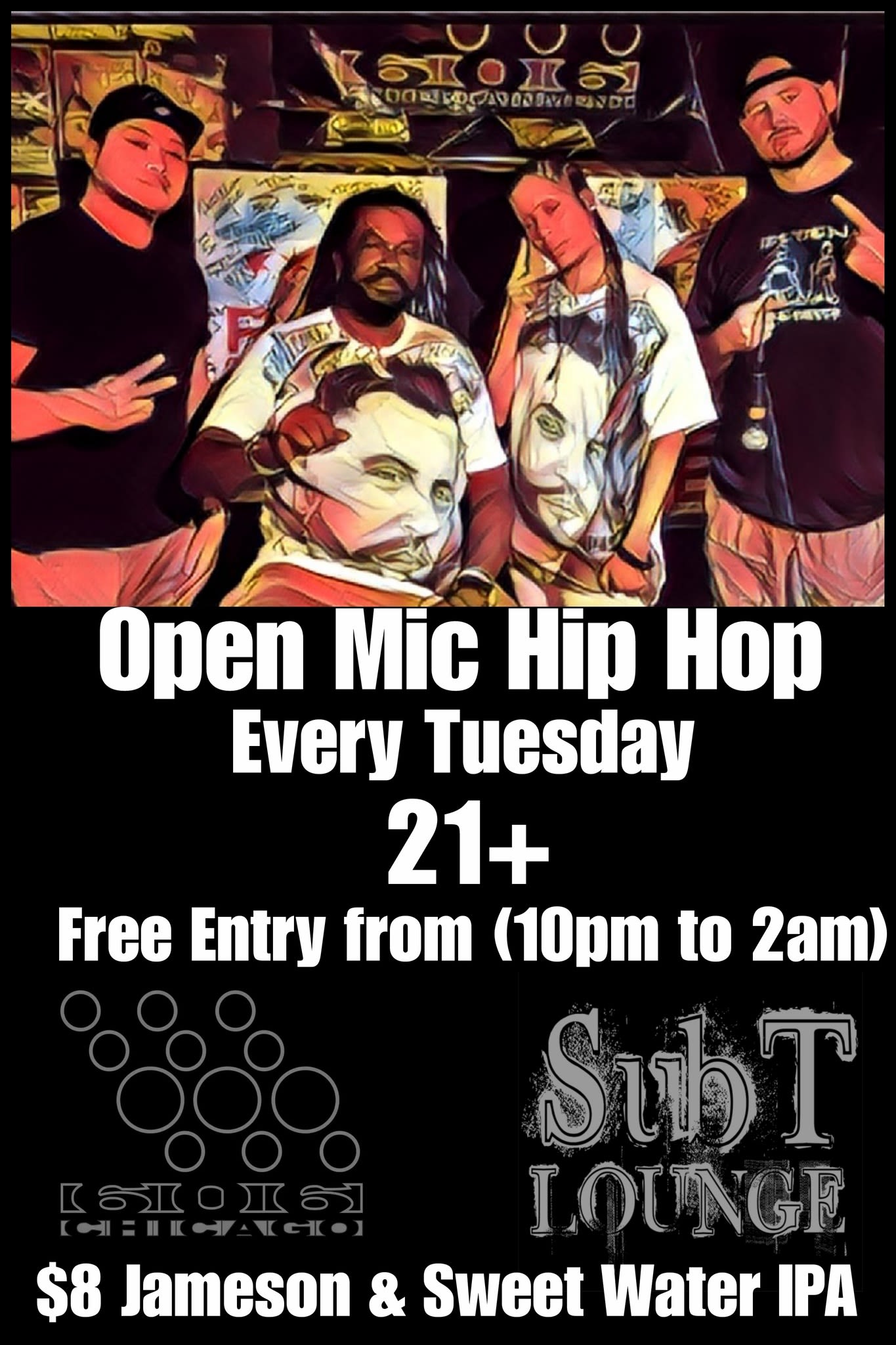 Open Mic Hip Hop in Chicago at Subterranean