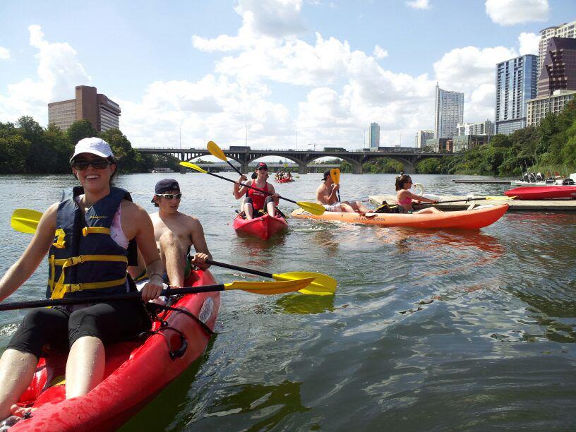 Author's Paddle in Austin at Congress Avenue Kayaks