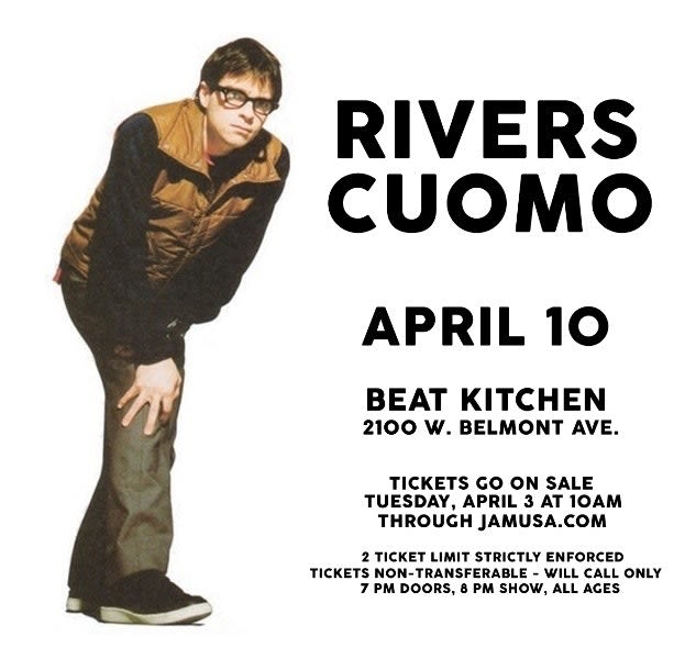Rivers Cuomo in Chicago at Beat Kitchen