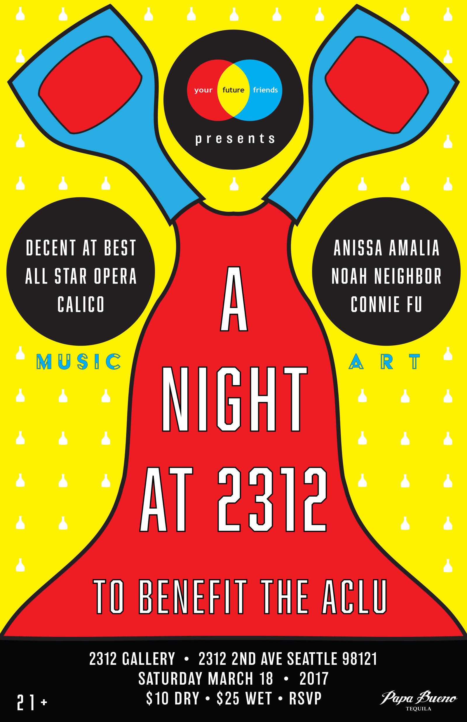 A Night At 2312 To Benefit The ACLU in Seattle at 2312 Gallery