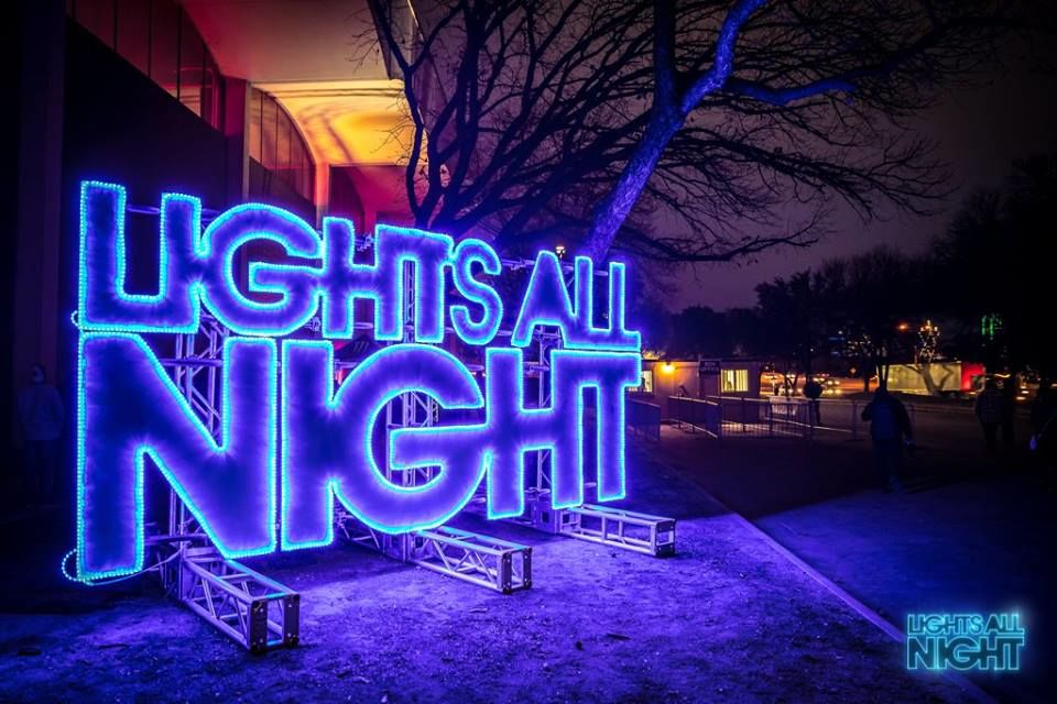 Lights All Night in Dallas at Dallas Market Hall